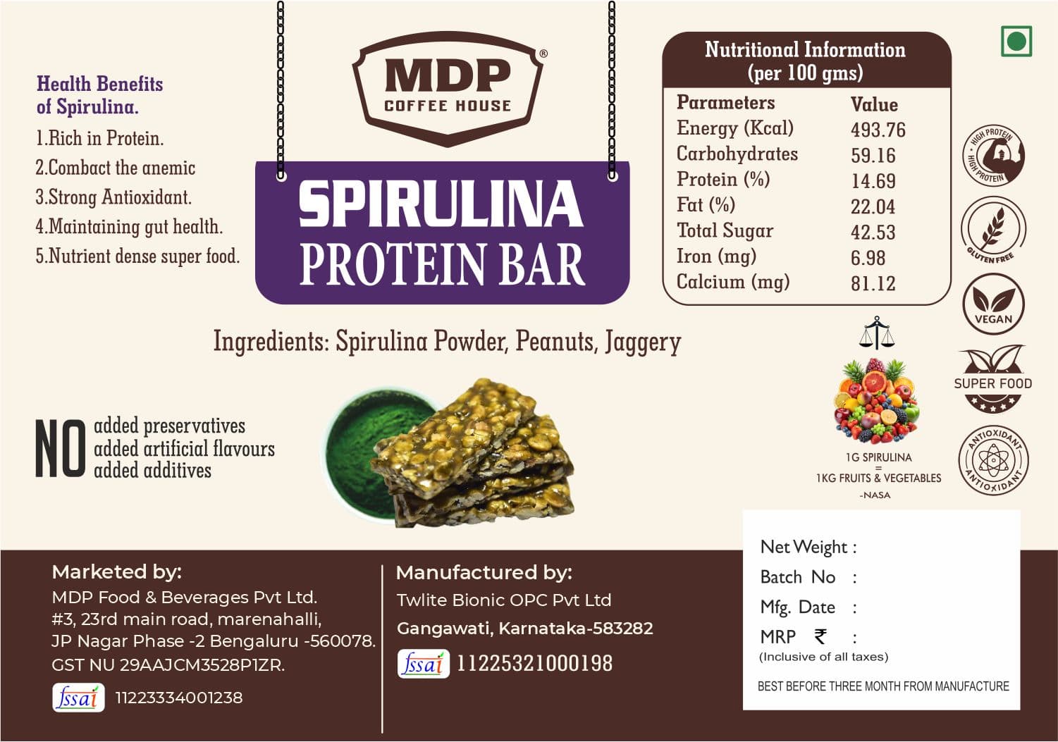 Spirulina Chikki